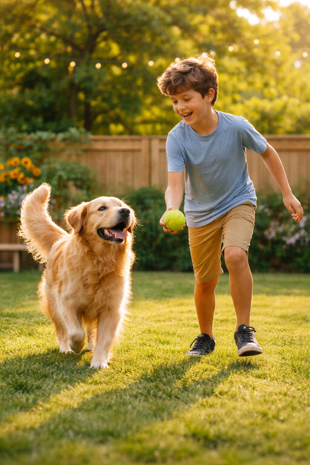 Boy with his dog