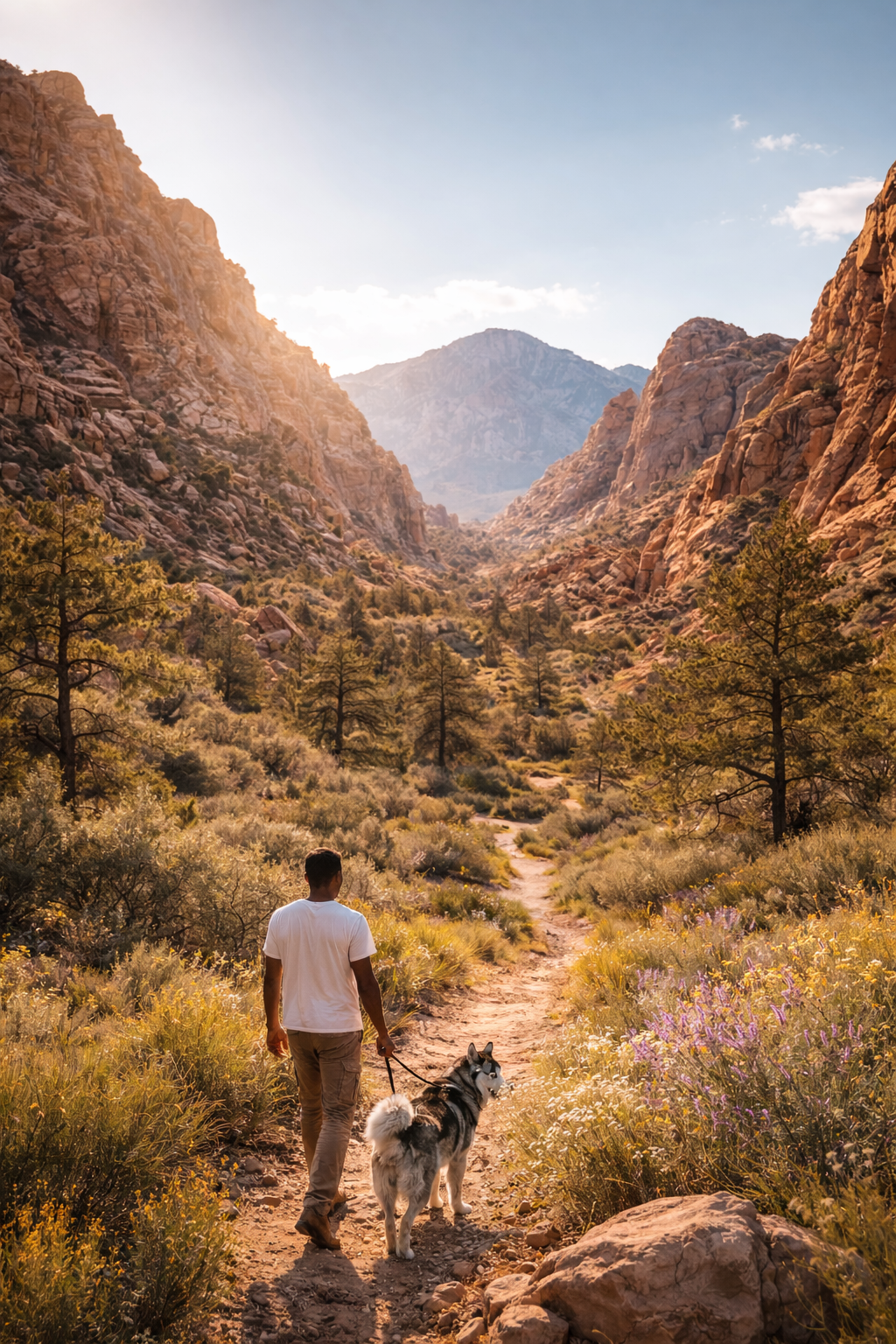 Scientist walking through a research facility